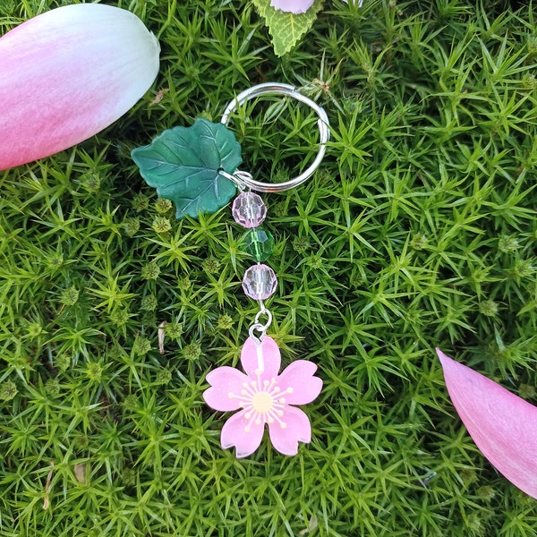 Flower Magic - wonderful cherry blossom keychain keyring bag fairy elven fantasy pink kawaii japanese fashion