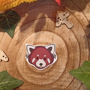 Niedlicher roter Panda Aufkleber Fuchs für Scrapbooking oder für die kawaii Tier Naturliebhaber