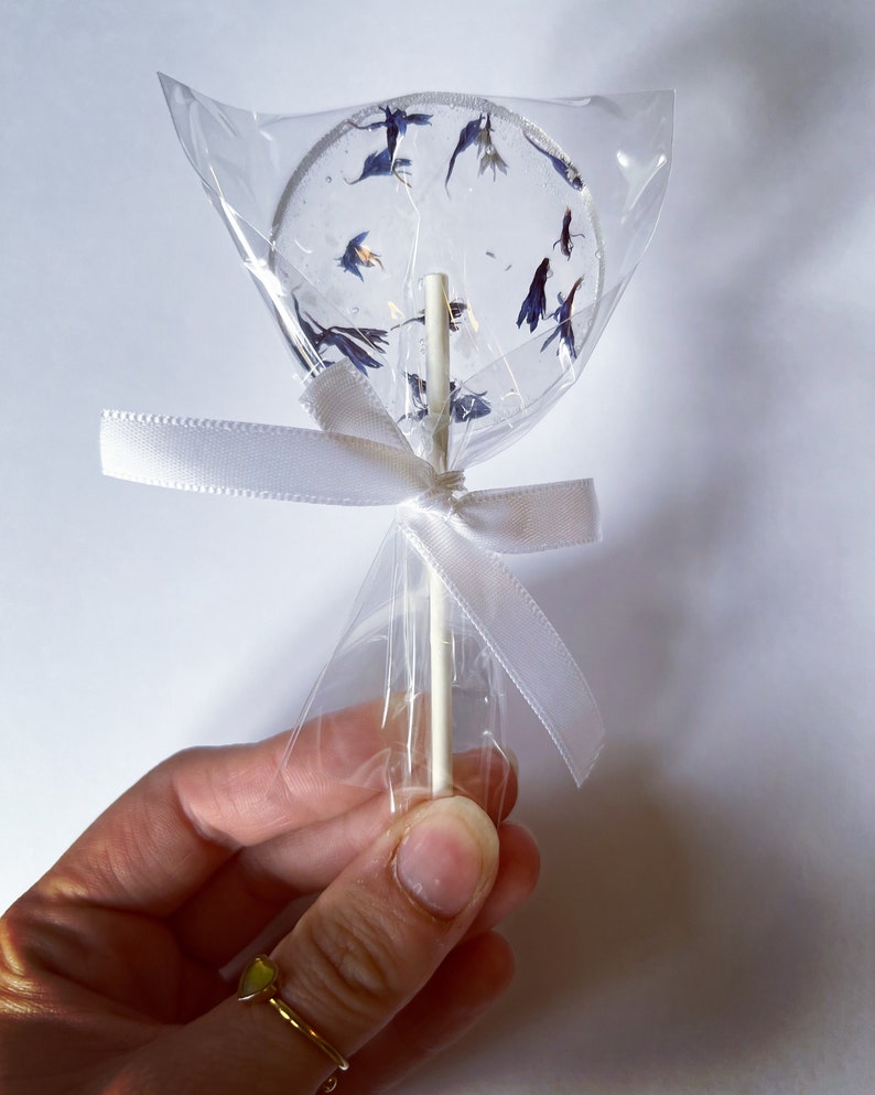 Handmade Lollipops for Wedding Favours, Baby Shower Gifts etc Pack of 10 Sugar Free, Gluten Free, Vegan, natural sweet flavour 画像 2