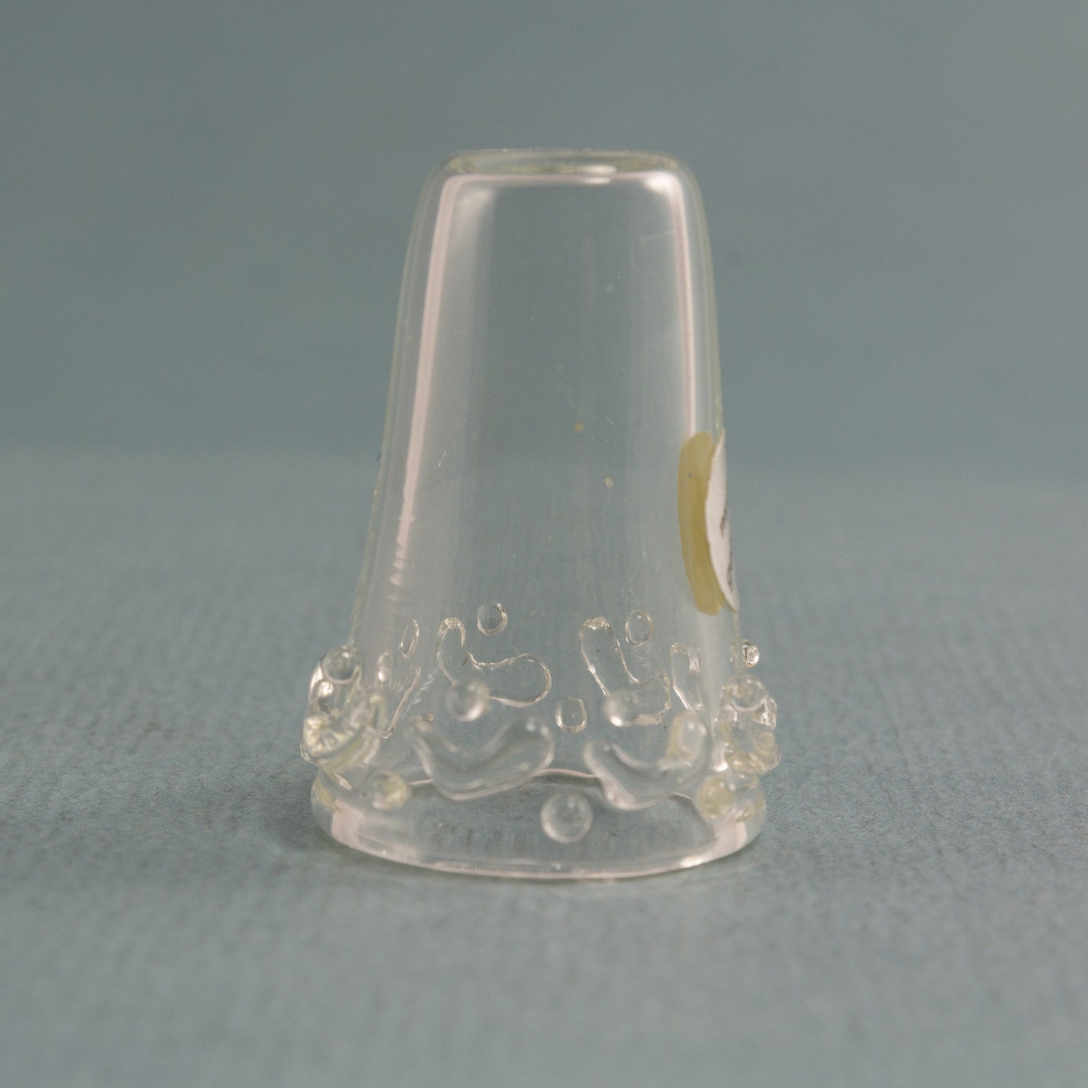 Thimble Glass Chrystal White Blown Glass Sewing Etsy Australia