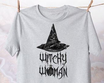 Witchy Woman T-Shirt, Mystical Graphic Tee