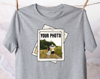 T-shirt con stampa fotografica personalizzata, abbigliamento regalo personalizzato