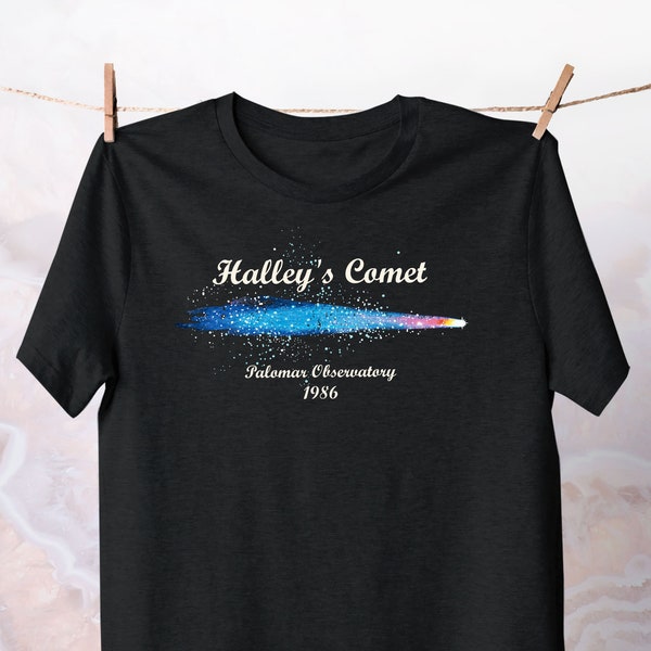Halley's Comet Tshirt Apparel Cotton Clothing Black Galaxy Stars Tee Space Apparel Unisex Adult Clothing 70s Women Shirt Vintage Nasa tee