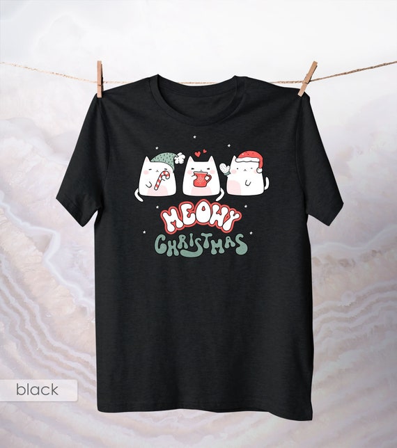 Meowy Christmas Tee Kitten Cat Kitty Xmas Cute Gift T-Shirt Meowy Christmas Tee Kitten Cat Kitty Xmas Cute Gift T-Shirt