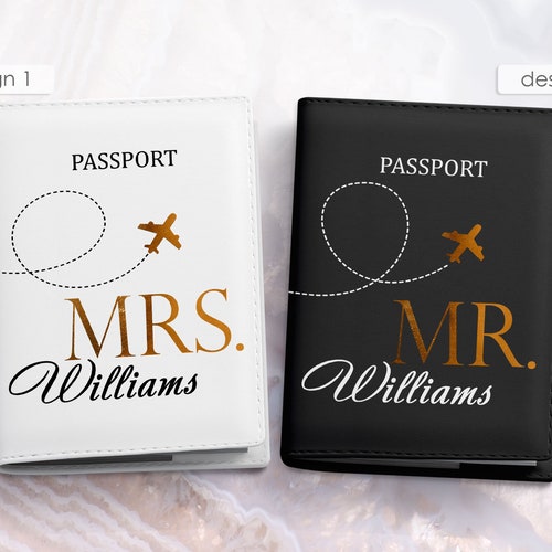 Wedding Gift for Couple Personalized Passport Cover Holder Etsy