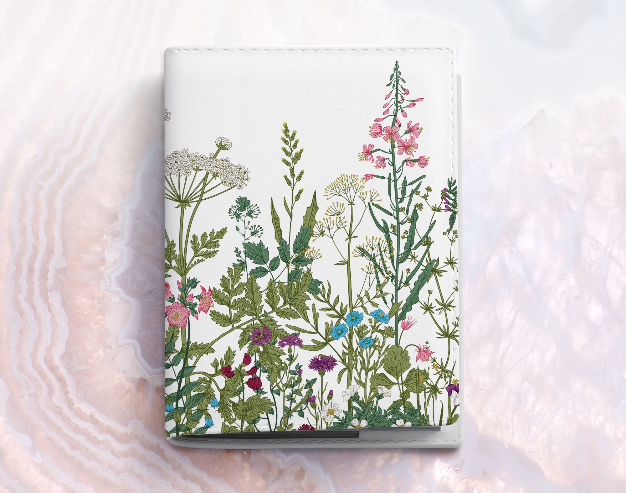 Flowers Passport Travel Passport Leather Cover Spring Passport Etsy