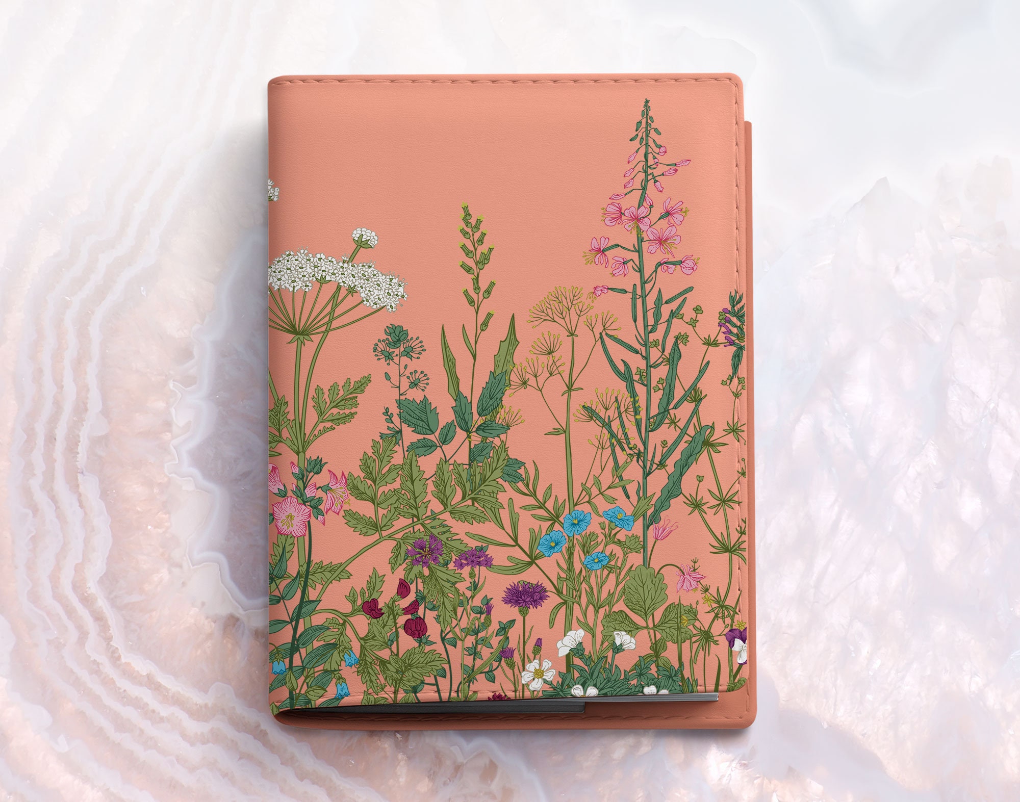 Flowers Passport Travel Passport Leather Cover Spring Passport Etsy