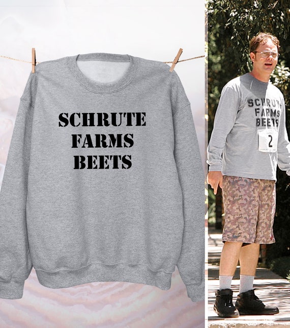 Schrute Farms Beets Long Sleeve Office Dwight Gift Cotton Shirt
