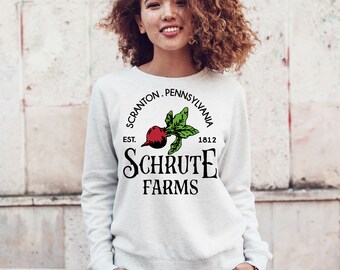 Felpa Con Cappuccio Unisex Schrute Farms Da The Office: Grigia, Morbida E Stampata Con Inchiostro Di Qualità, Taglia M - 3