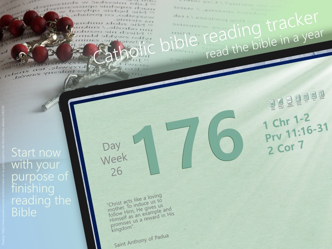 Catholic Bible Reading Tracker Digital. Bible Study Etsy