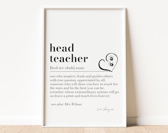Schulleiter Definition Print, Schulleiter Geschenk, Schulleiter Danke Geschenk, Geschenk für Schulleiter, Schulleiter Geschenk zum Schuljahresende vom Kind