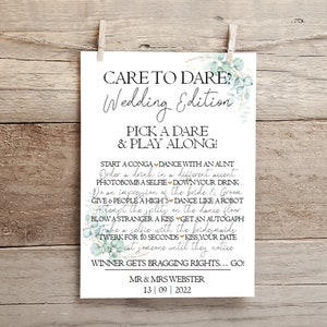 Actions personnalisées le jour du mariage, jeu d'action pour le mariage, jeux de mariage amusants, panneaux de signalisation de mariage amusants, impression d'action le jour du mariage, jeux d'invités, imprimable