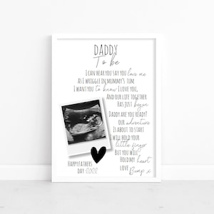 Primo regalo per la festa del papà da Bump, stampa di una poesia per il futuro papà, regalo sentimentale per la gravidanza per papà, poesia con immagine personalizzata per il neo-papà