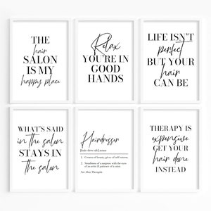 Hair Salon Quote Prints, Hair Salon Wall Art, Hair Salon Decor, Hairdresser Wall Art, Hairdresser Definition, Hairdresser Quotes, Hair Gifts