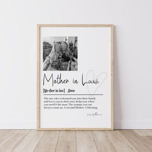 Personalised Mother in Law Picture Collage Memorable Gift for MIL, Mothers Day Gift, Gift for Her, definition, Birthday Gift for Mum In law image 2