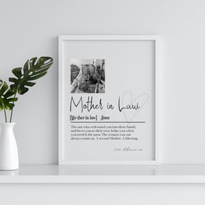 Colagem de fotos personalizadas da sogra Presente memorável para sogra, presente de dia das mães, presente para ela, definição, presente de aniversário para a sogra