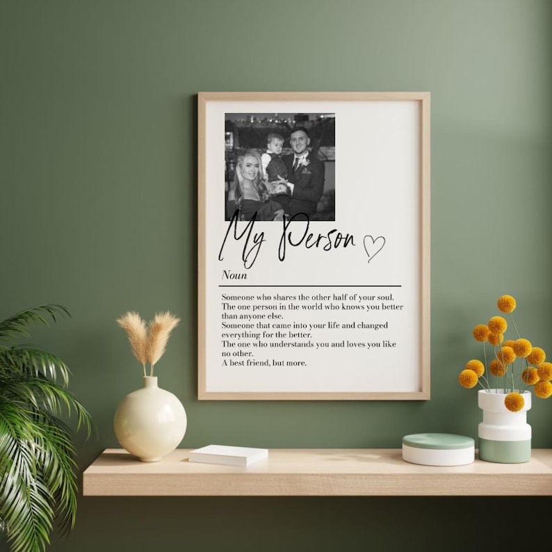 Personalised My Person Definition Print: Custom Photo Gift, Romantic Keepsake, Anniversary Boyfriend/Girlfriend Gift image 10