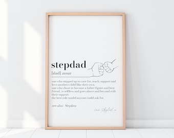 Cadeau impression définition beau-père, impression fête des pères beau-père, cadeau personnalisé papa intensifié, fête des pères, cadeau d'anniversaire beau-père beau-père