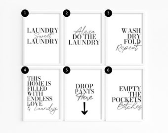Laundry Room Prints, utility room prints, laundry quotes, funny utility prints, utility room decor, laundry decor, washing prints, fun quote