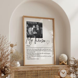 Personalised My Person Definition Print: Custom Photo Gift, Romantic Keepsake, Anniversary Boyfriend/Girlfriend Gift image 4
