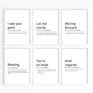 Funny Office Decor, office definition prints, email definition prints, office gallery wall, desk print, work gift, printable office wall art