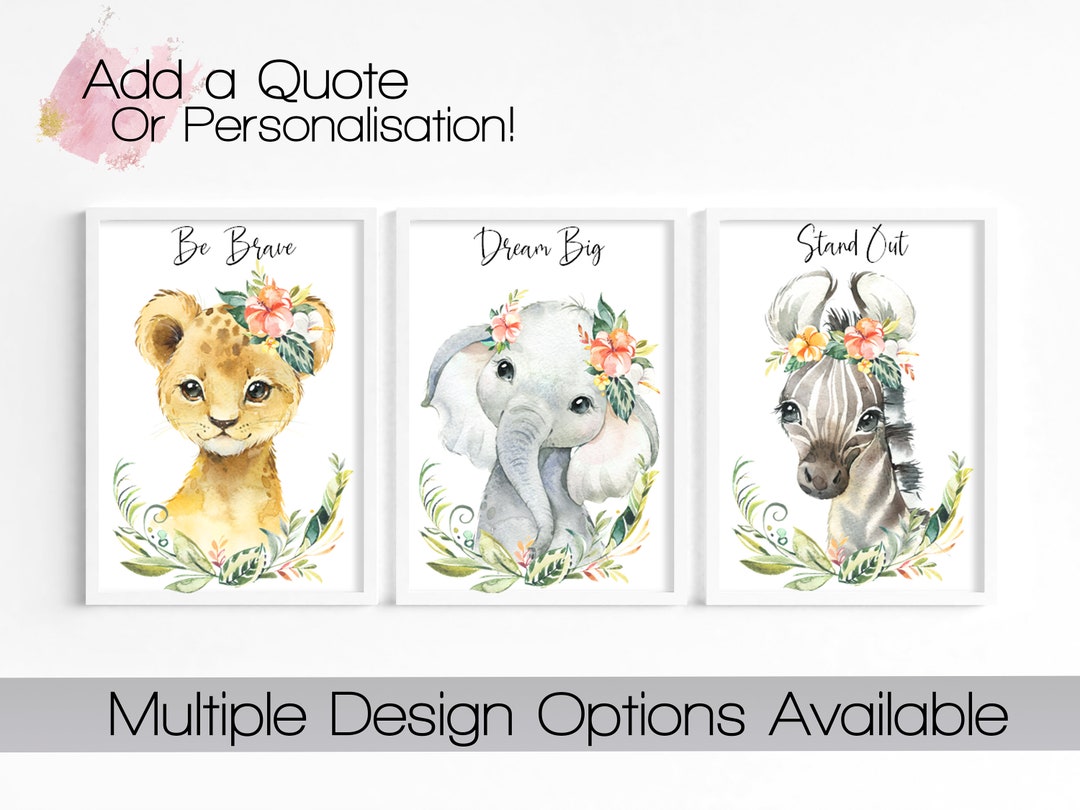 Jungle Animals Nursery Decor , Safari Nursery Prints , Nursery Set ...