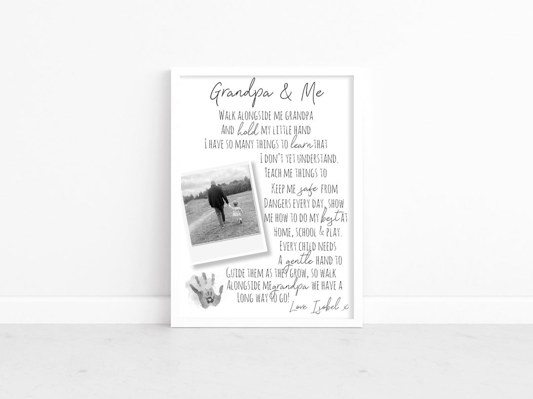 Grandad Poem Gift Grandad,personalised Grandad Photo Gift, Grandpa Gift