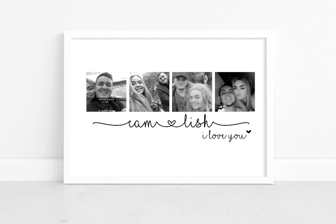 Personalised Picture Collage Memorable Gift for Partner, Gift for Mum ...