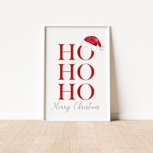 HoHoHo Print, Christmas Prints, Festive Home Decor, Christmas Wall Decor, Christmas Wall Art, Christmas Posters, Winter Wall Art Poster