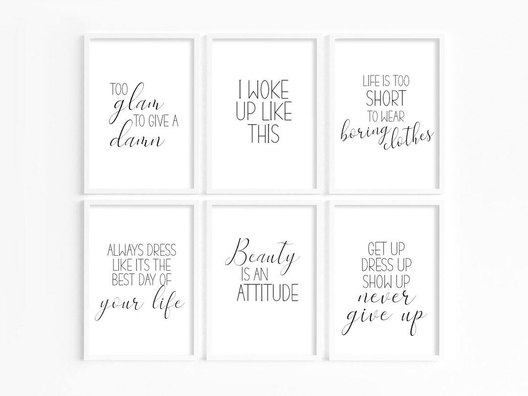Fun Dressing Room Prints I Woke up Like This Home Decor Wall Etsy