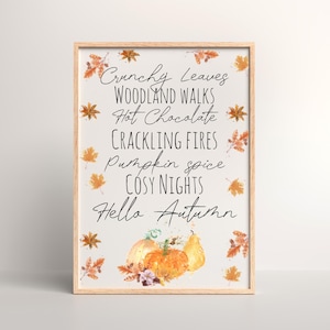 Herbst-Vibes, Herbst-Dekoration, Herbst-Druck, Herbst-Drucke, Herbst-Listen-Druck, Herbst-Definition, Herbst-Wandkunst