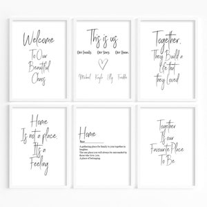 Home Related Prints A4 A5 - Mix & Match, Living room Prints, Personalised Family Prints, Prints for the home, Home Decor
