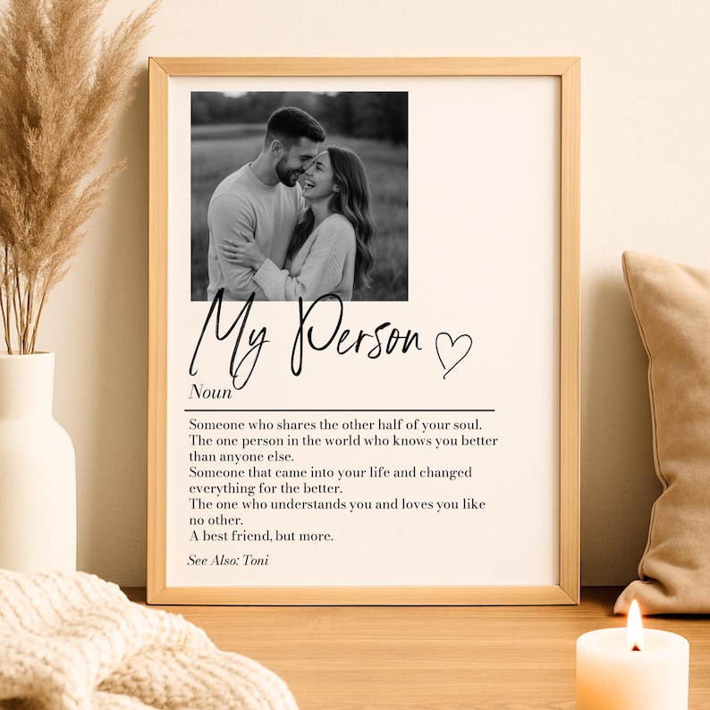 Personalised My Person Definition Print: Custom Photo Gift, Romantic Keepsake, Anniversary Boyfriend/Girlfriend Gift image 5