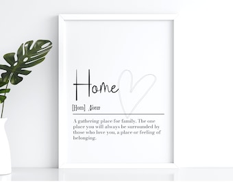 Home Definition Print: Family Gathering Place Wall Art