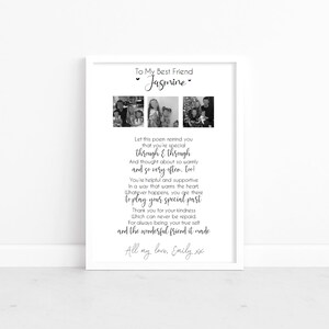 Personalisiertes Freundschaftsgeschenk, Freundschaft Zitate, Geschenke für Freunde, Freundschaft Drucke, Geschenk für die beste Freundin, Freund Bilder, Weihnachtsgeschenk
