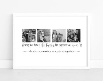 Personalised Picture collage Print, Fathers day gift, Family Gifts, gifts from kids, family quotes, couple gifts collage, gifts for him