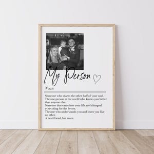 Personalised My Person Definition Print: Custom Photo Gift, Romantic Keepsake, Anniversary Boyfriend/Girlfriend Gift image 9
