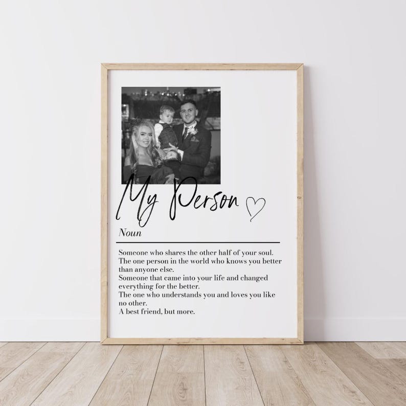 Personalised My Person Definition Print: Custom Photo Gift, Romantic Keepsake, Anniversary Boyfriend/Girlfriend Gift image 9