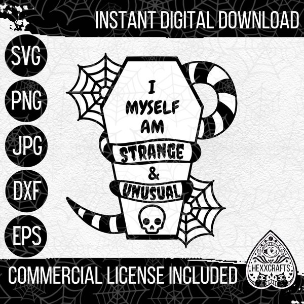 Strange and Unusual SVG | Gothic SVG | Cricut svg | Gothic Cutting Files | Gothic dxf Cutting Files | Strange and Unusual SVG Files