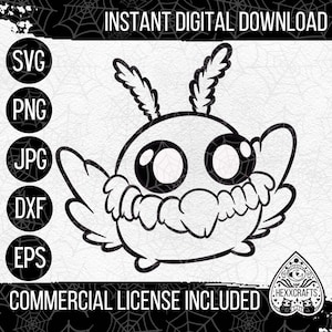 Mothman SVG | Gothic SVG | Cricut svg | Gothic Cutting Files | Gothic dxf Cutting Files | Witchcraft SVG Files | Mothman png | Mothman art