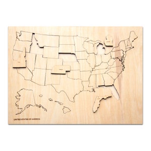 Puzzle Places-Wood USA Map Puzzle-Puzzle USA