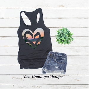 Flamingo Tank Top, Racerback Tank Top, Flamingo Lover Shirt, Flamingo Gift