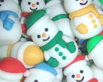 Mini Snowmen, Miniature Snowmen Set, Dollhouse Miniatures, Winter Snowman, Winter Fairy Garden Snow Scene Decorations