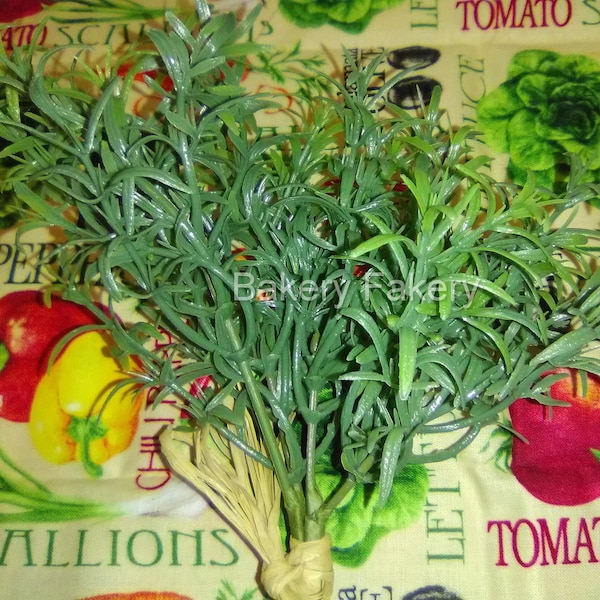 Fake Herbs Rosemary Small Bunch, Herb & Vegetable Bowl Garnish Prop, Culinary Display, Fake Fruit Fake Vegetables