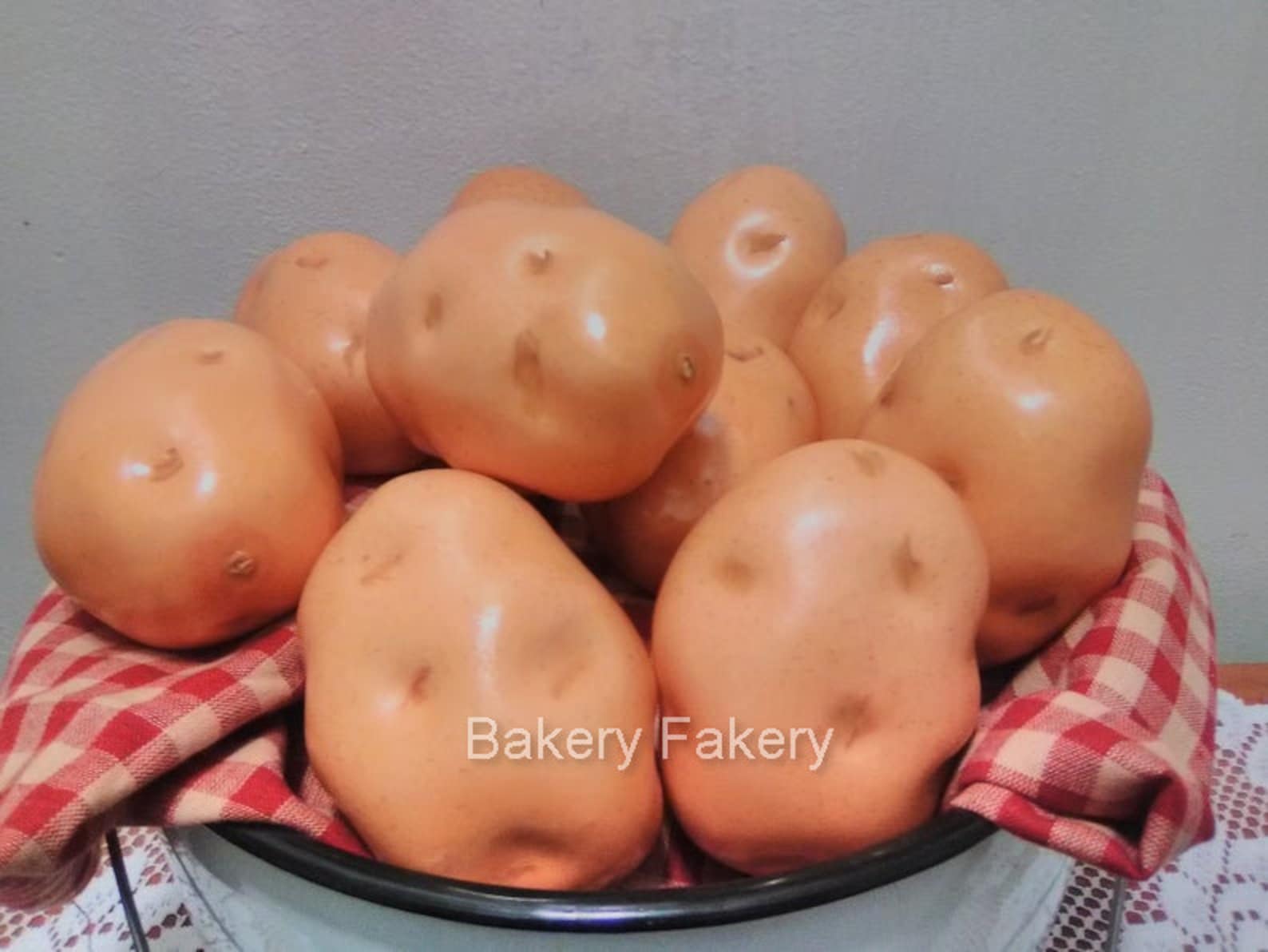 Fake Potatoes Set of 6 Large Artificial Potatoes Culinary Etsy