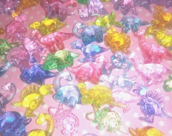 20 Mini Dinosaurs, Miniature, Colorful Dinosaurs, Fairy Garden, Landscapes, Dollhouse Miniatures