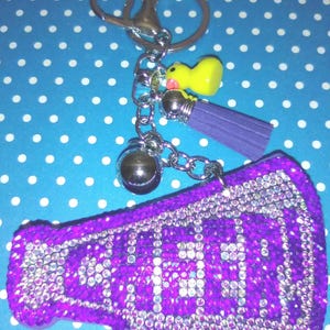 Cheer Duck Keychain, Blue Cheer Keychain, Yellow Duck, afbeelding 4