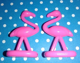 Mini Flamingos, Bright Pink Flamingo Figurines, Fairy Garden, Landscapes, Beach, Pond, Terrariums, Diorama, Potted Plant Decor