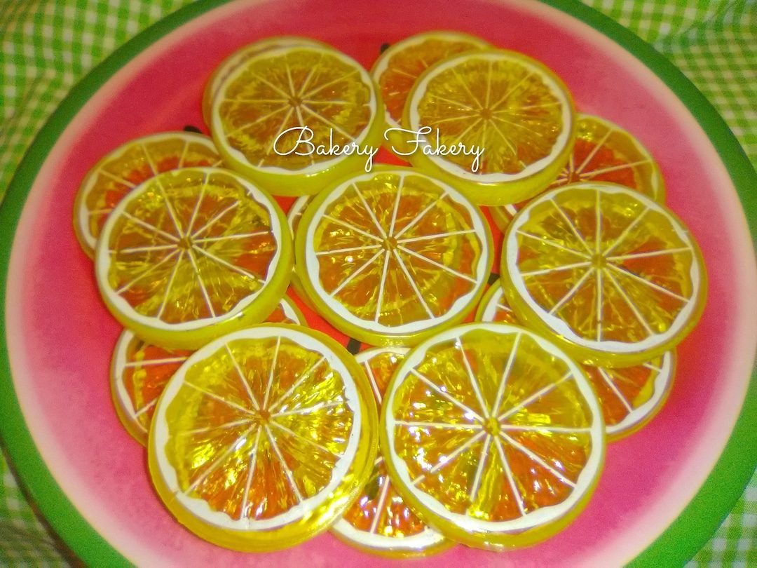 Faux Lemon Slices, Fake Lemon Slices, Faux Fruit Props, Tiered Tray Decor, Fake Drinks, Crafts