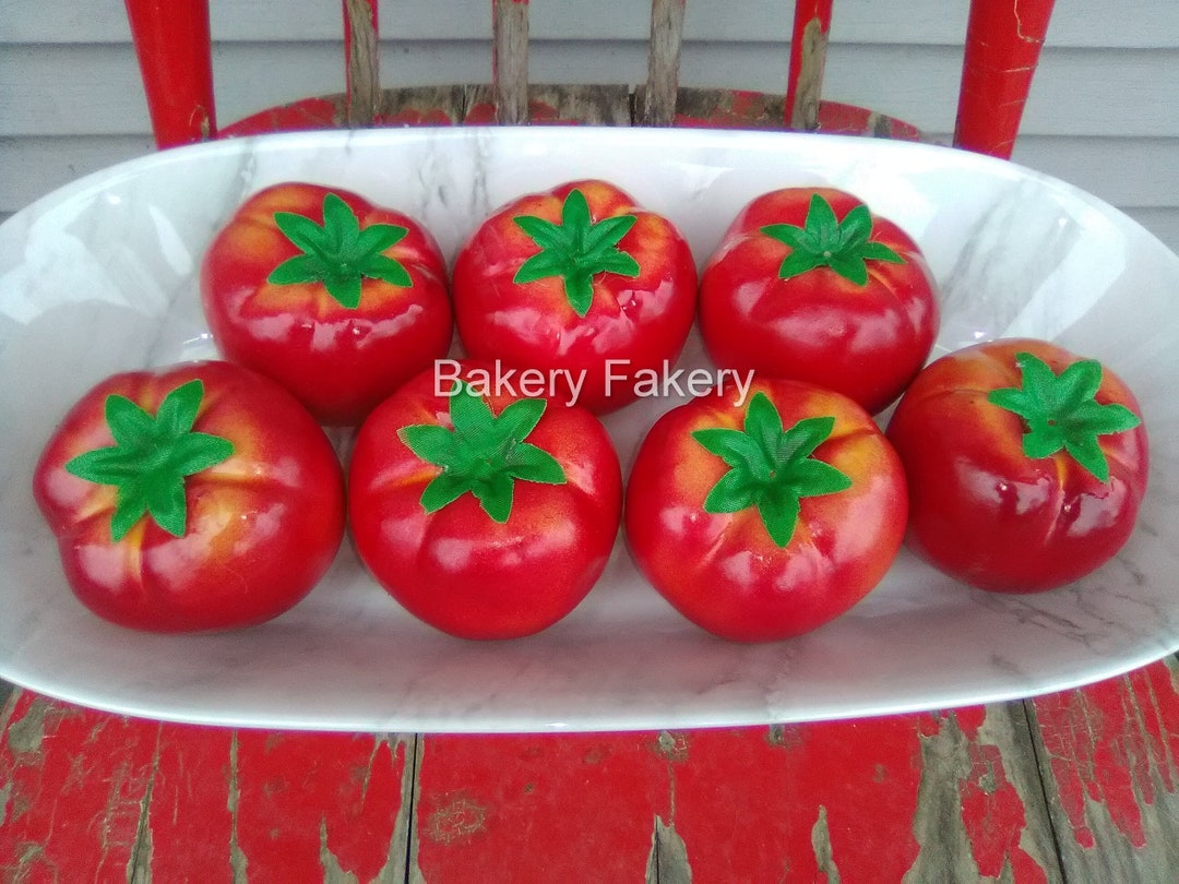 Tomato Props Artificial Tomatoes Large Red Faux Tomatoes Fake Etsy